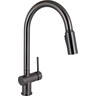 Смеситель для кухни Qtap Rozcesti Gunmetal Black QTROZ366GMB45939 (черный металлик, с выдвижной лейкой и подключением питьевой воды), Цвет производителя: черный металлик, фото 