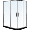 Душевая кабина RJ Chrome K9177-FBM-1008 left (110x90 см, стекло прозрачное, профиль хром), Доступные размеры: 110 x 90 L, Цвет производителя: хром, фото 