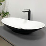 Умивальник VBI Turin Black Matt/White Glossy VBI-011513 (64x36 см, чорний матовий/білий глянсовий, чаша), Доступні розміри: 64 x 36, Колір виробника: чорний матовий, білий глянсовий, фото 