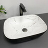 Умивальник VBI Ravenna Marmo Black Matt VBI-011220 (37x33 см, мармур/чорний матовий, чаша), Доступні розміри: 37 x 33, Колір виробника: мрамор, чорний матовий, фото 
