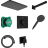 Душевая система с термостатом Hansgrohe Raindance Alive Q Design ShowerSet 1jet and iBox Universal 2 Matt Black 24620670 (черная матовая, скрытого монтажа), Цвет производителя: черный матовый, фото 