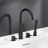 Смеситель на борт ванны Damixa Scandinavian Pure Black 360400300 (черный, на четыре отверстия), Цвет производителя: черный, фото 