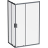 Душова кабіна Am.Pm Gem Square Slide W90UG-403-120280-BT (120x80 см, прозоре скло, профіль чорний матовий), Доступні розміри: 120 x 80, Колір виробника: чорний матовий, фото 