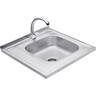 Комплект S606006RALC032: кухонна мийка Kroner KRP Satin-6060R + змішувач для кухні Agua Leon - C032, Доступні розміри: 60 x 60 R, Колір виробника: нержавіюча сталь, Тип поверхні: сатин (матовая), фото 