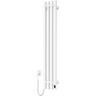 Електрична рушникосушарка Navin Levante Sensor 12-857153-2112 (210x1200, білий оксамит, ліва, сенсорна, з таймером), Доступні розміри: 210 x 1200, Колір виробника: білий глянець, Підключення рушникосушарки: ліве, фото 