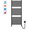 Електрична рушникосушарка Navin Авангард X Sensor Wi-Fi 12-272055-4812 (480x1200, чорний муар, права, сенсорна, з таймером), Доступні розміри: 480 x 1200, Колір виробника: чорний муар, Підключення рушникосушарки: праве, фото 