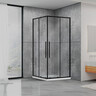 Душевая кабина Dusel DSL194B Black Matt 519411 (100x100 см, стекло прозрачное, профиль черный матовый), Доступные размеры: 100 x 100, Цвет производителя: прозрачное стекло, отделка черная матовая, фото 