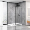 Душевая стенка Dusel Walk-In WL171В1 Black Matt 171103 (100 см, стекло прозрачное, профиль черный матовый), Доступные размеры: 100, Цвет производителя: прозрачное стекло, отделка черная матовая, фото 